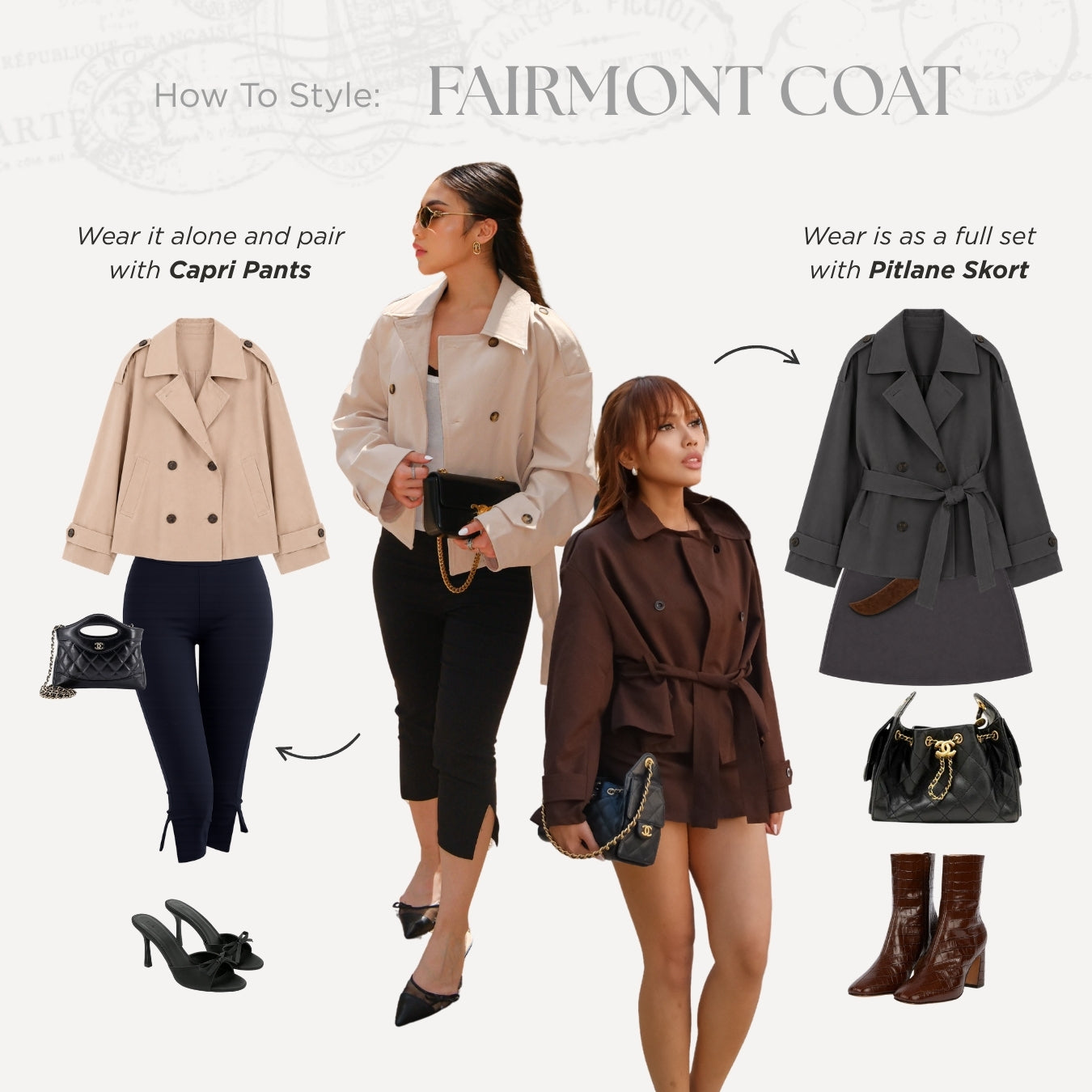She Wears Sugar – Fairmont Trench Coat | Outer Wanita Trench Coat Korean Style Office Outfit Outer Premium Wanita