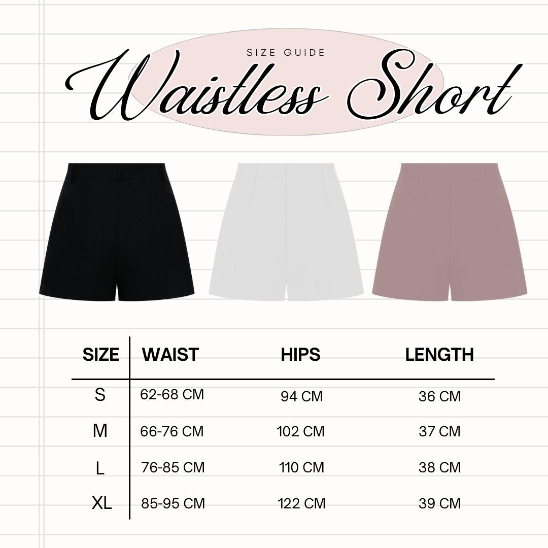 SHEWEARSSUGAR - WAISTLESS SHORTS | Short Wanita | Bawahan Wanita | Pakaian Wanita | Shorts