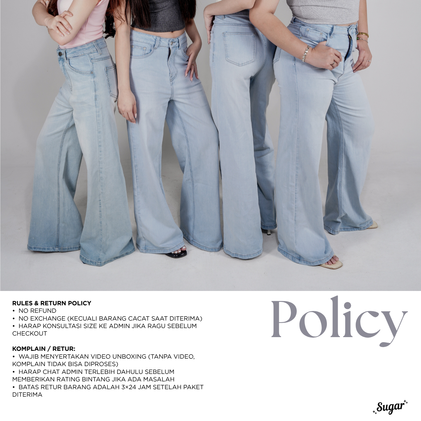 Sugardenim – Baby Jeans | Celana Jeans Wanita High Waist Baggy Wide Leg Denim Celana Panjang Wanita Outfit Y2K