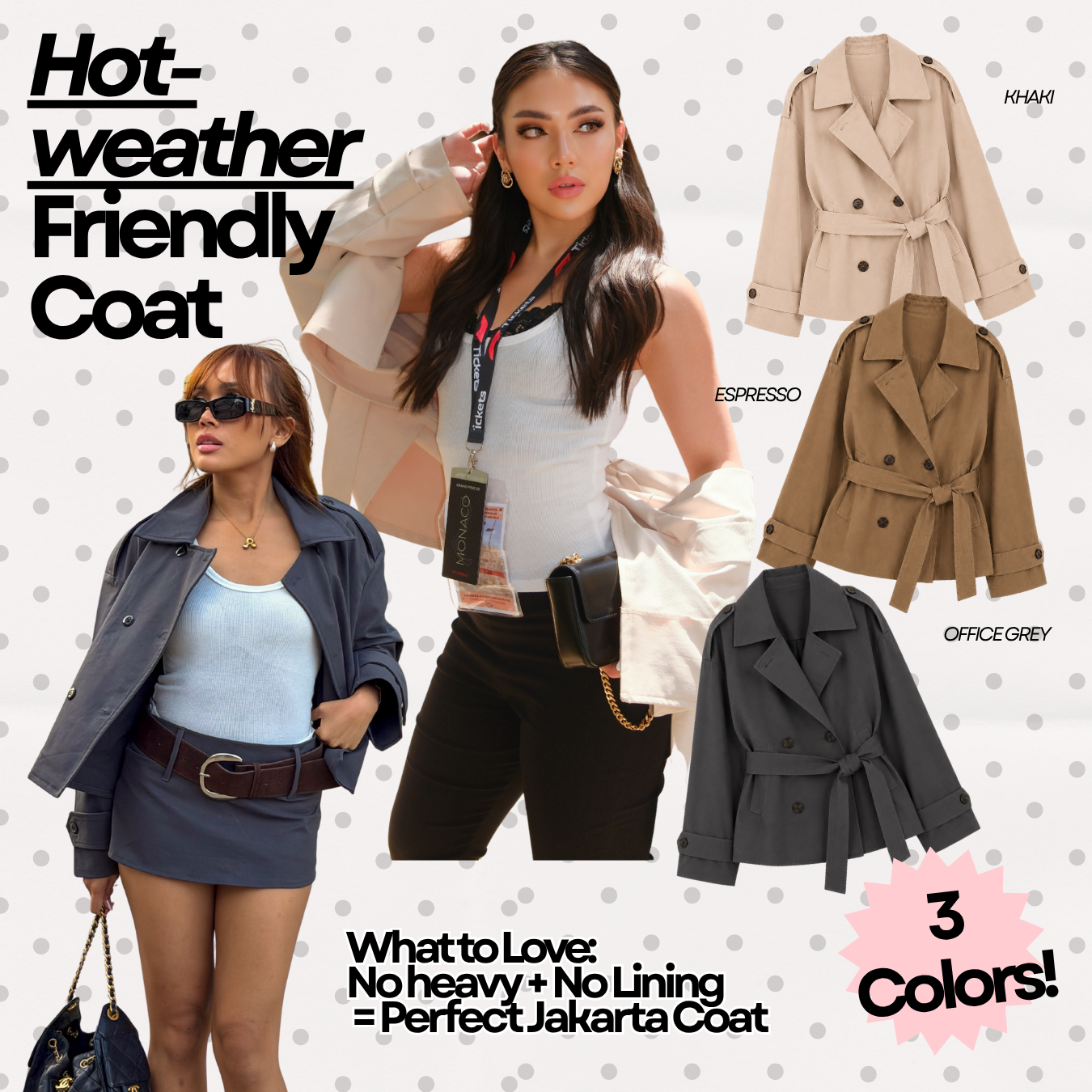 She Wears Sugar – Fairmont Trench Coat | Outer Wanita Trench Coat Korean Style Office Outfit Outer Premium Wanita