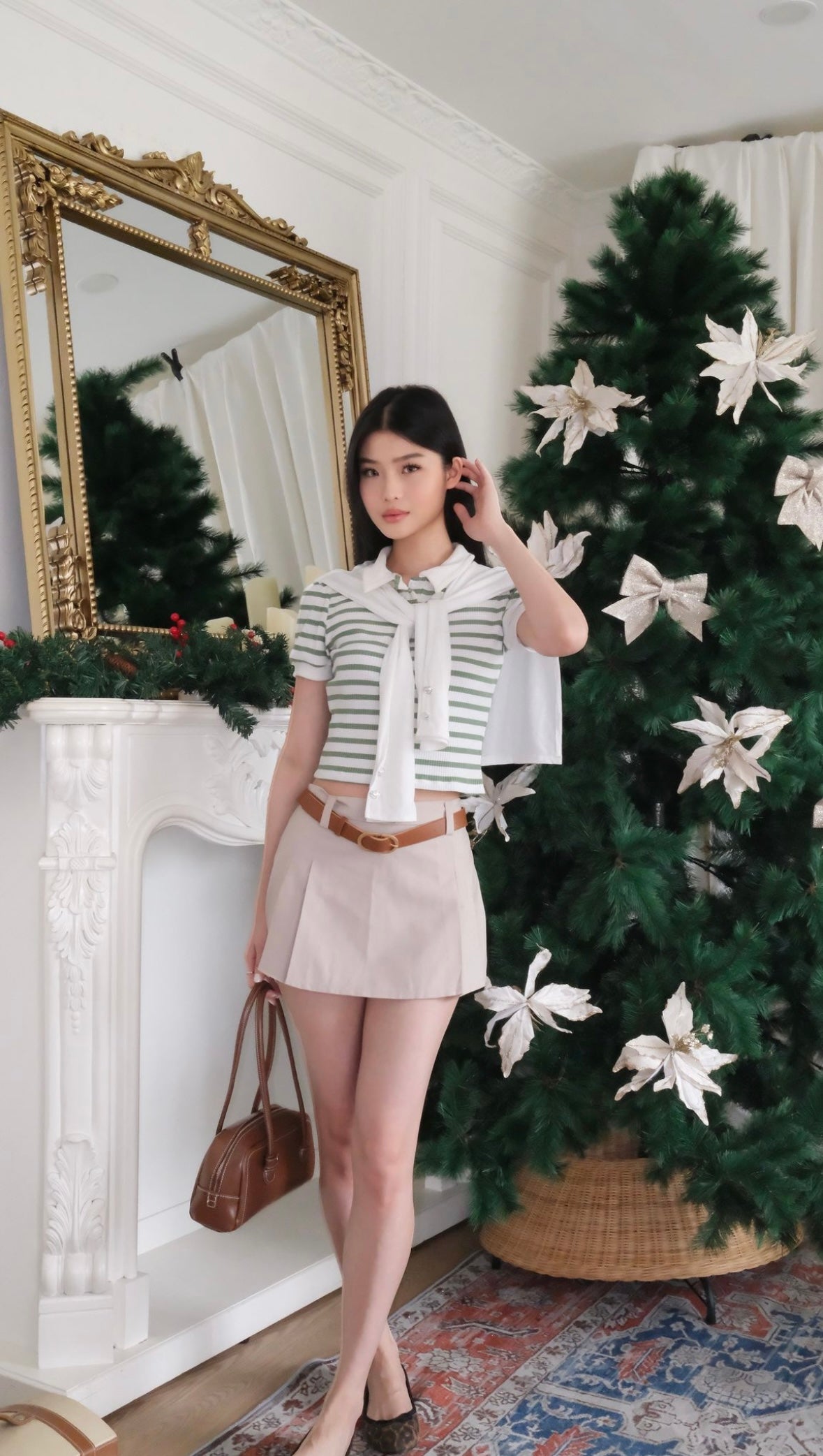 SHEWEARSSUGAR -- Hazel Polo Shirt | Garis - Garis | Kaos Polo Wanita