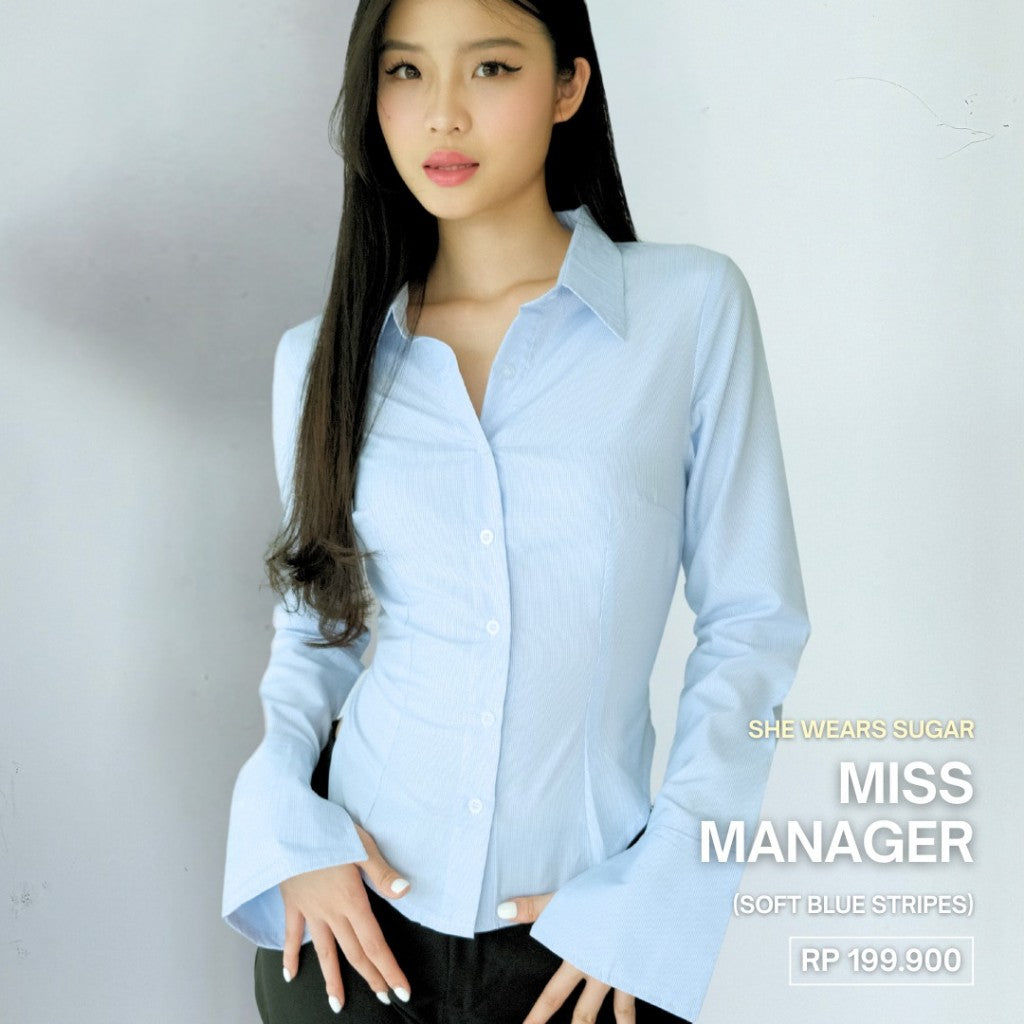 SHEWEARSSUGAR x SHAGUFFTA - Miss Manager Shirt | Shirt Wanita Ngantor | Atasan Wanita Kemeja