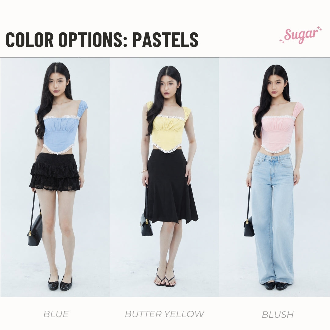She Wears Sugar – Honey Top | Atasan Wanita Baju Atasan Wanita Terbaru Atasan Cewe Outfit Summer Bali Body Y2K Top