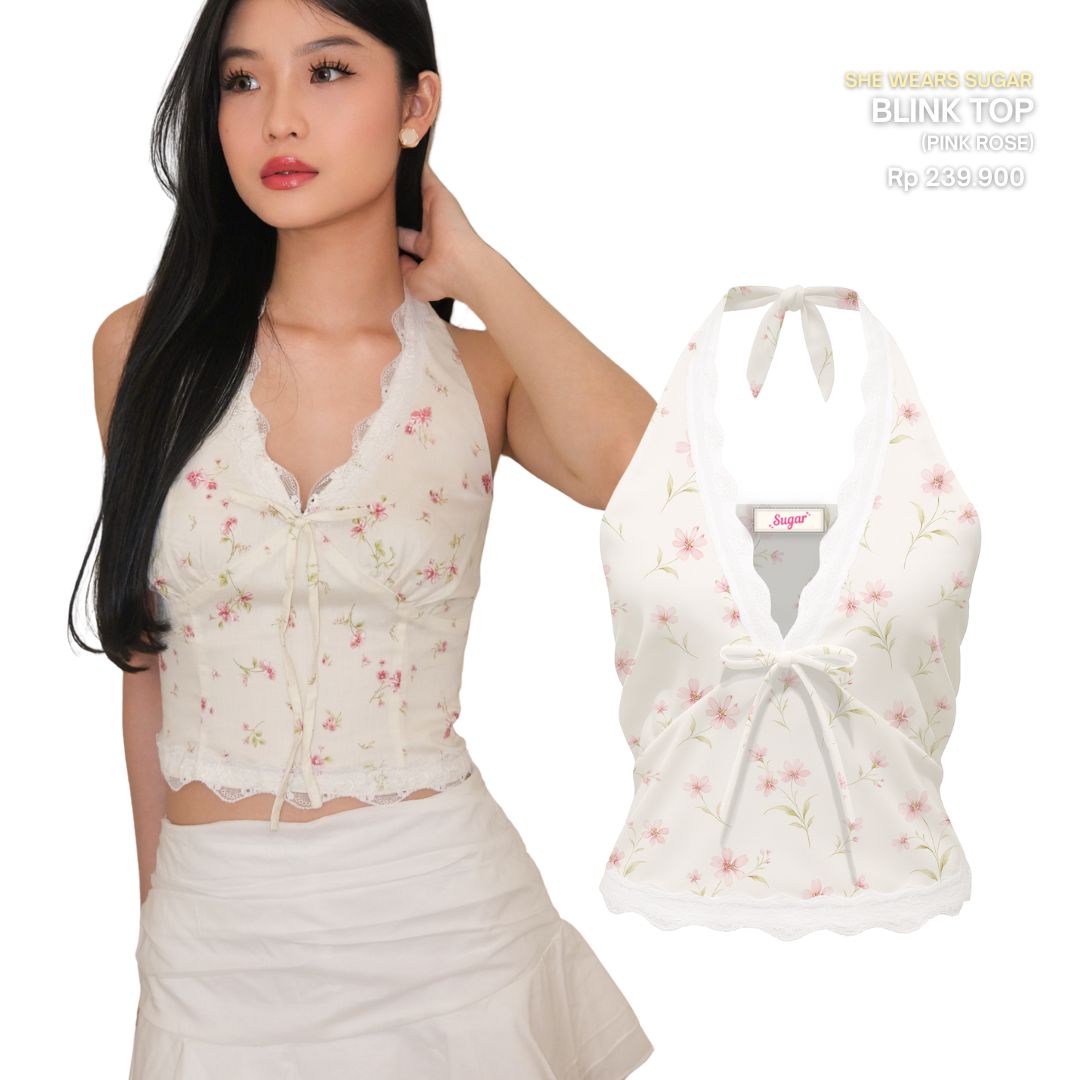 She Wears Sugar – Blink Top | Atasan Wanita Stylish Baju Atasan Wanita Terbaru Y2K Top Korean Style Konser Outfit