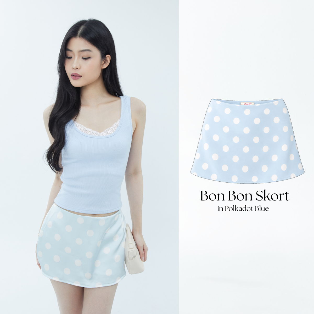 She Wears Sugar – Bon Bon Skort | Rok Celana Wanita Skort Wanita Low Waist Korean Style Bawahan Wanita Summer Bali Outfit