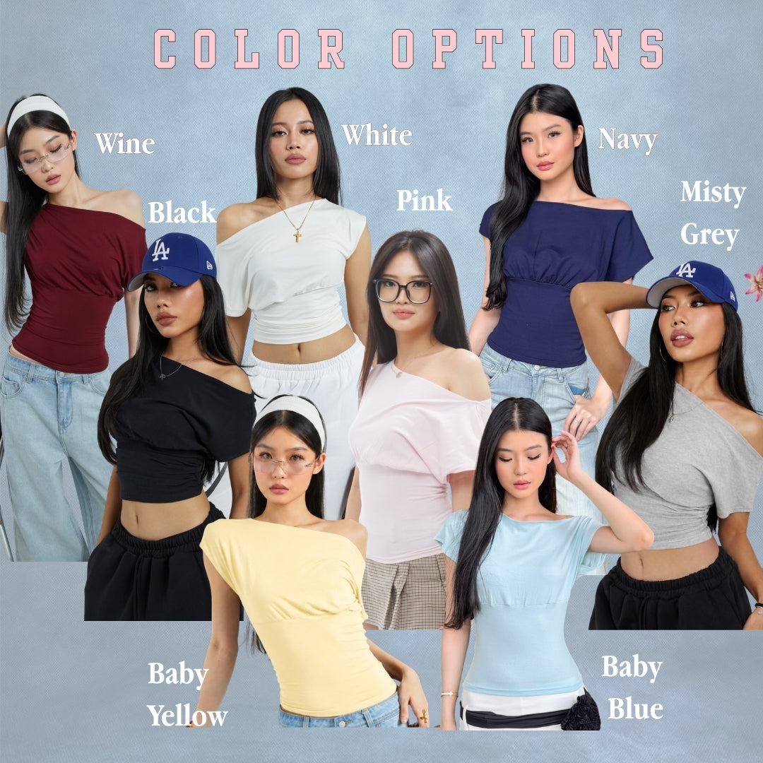 She Wears Sugar x Varrel Rievera – Bailey Fitted Top | Kaos Wanita Fitted Tee T Shirt Wanita Atasan Cewe Korean Style Fit Body