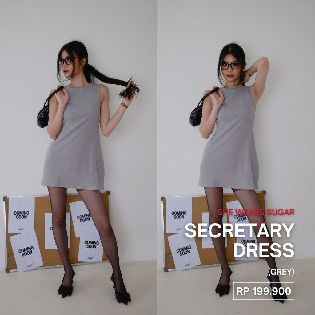 SHEWEARSSUGAR Secretary Dress | Dress Wanita | Dress Pendek | Dress Formal | Dress Rib
