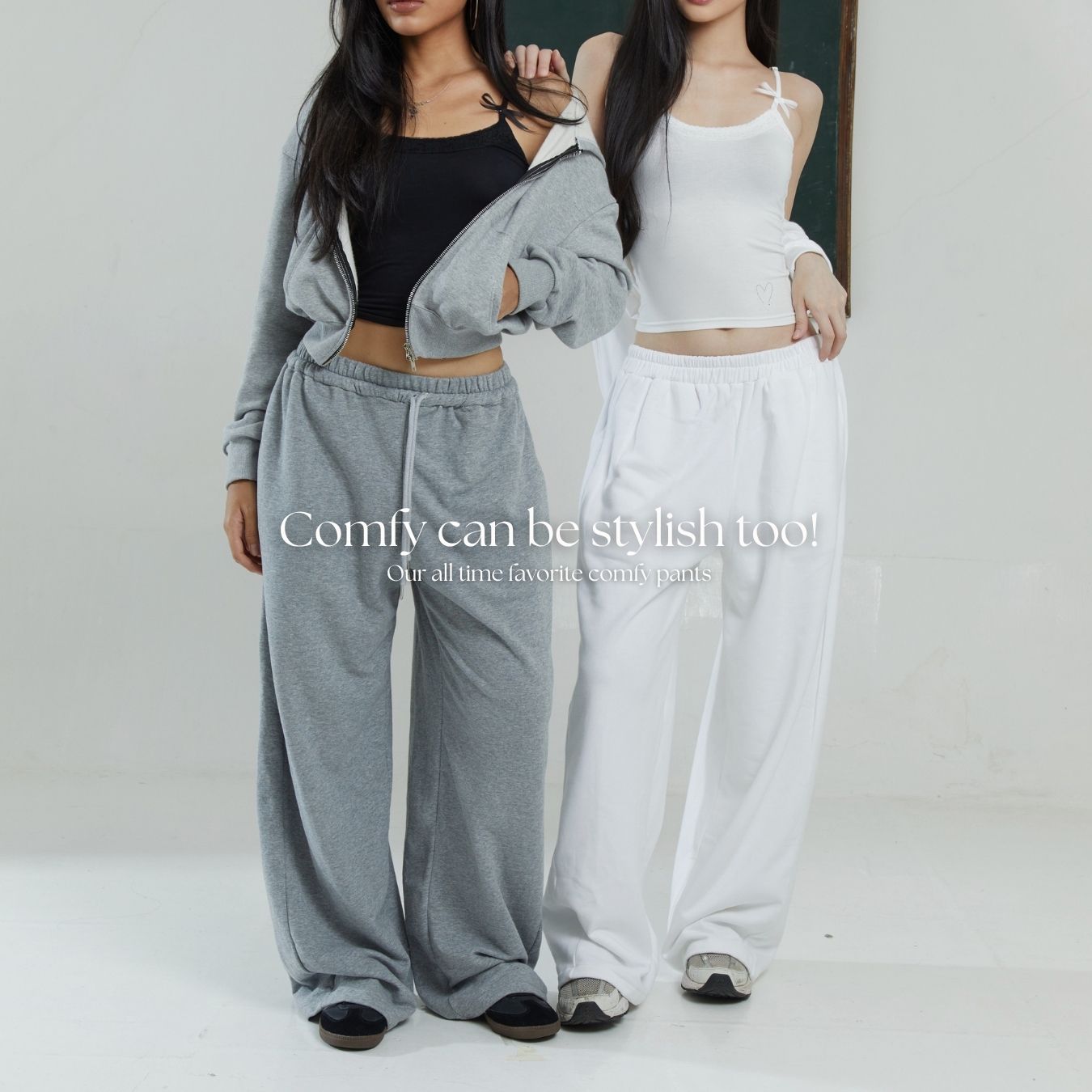 She Wears Sugar x Varrel Rievera – Ysabelle Oversized Sweatpants | Jogger Wanita Loose Fit Summer Bali Outfit Streetwear
