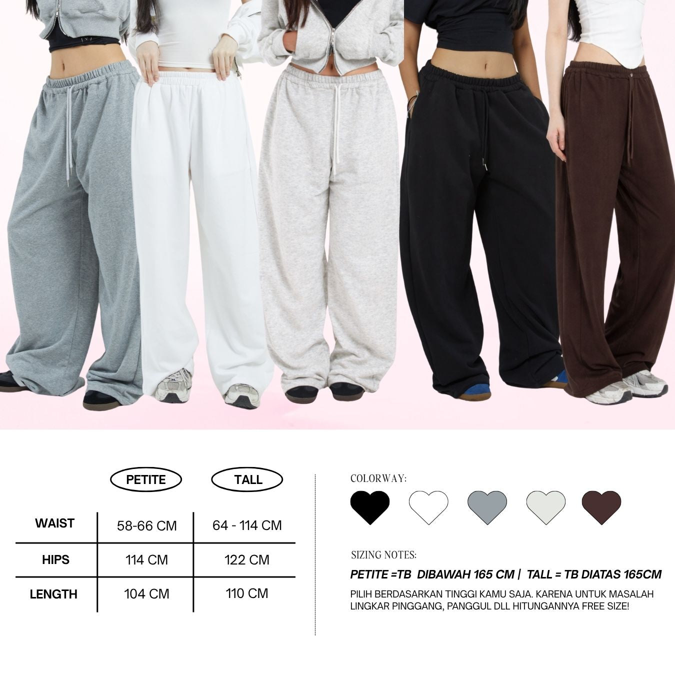 She Wears Sugar x Varrel Rievera – Ysabelle Oversized Sweatpants | Jogger Wanita Loose Fit Summer Bali Outfit Streetwear