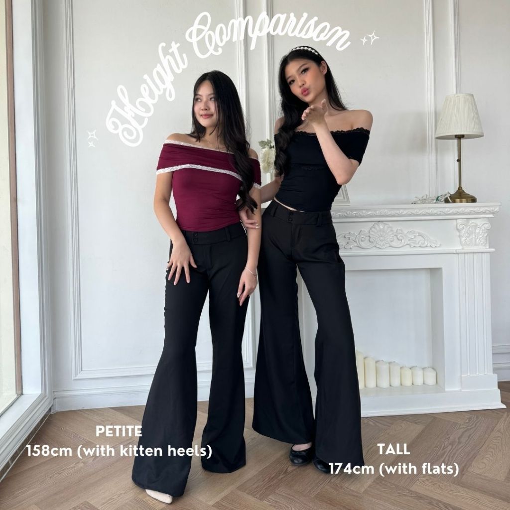 She Wears Sugar -- Emily Pants | Celana Panjang Wanita | Bawahan Wanita | Kulot | Celana Flare | Corpcore