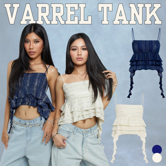 SHEWEARSSUGAR X VARREL RIEVERA — Varrel Sequin Tank | Atasan Wanita Crop