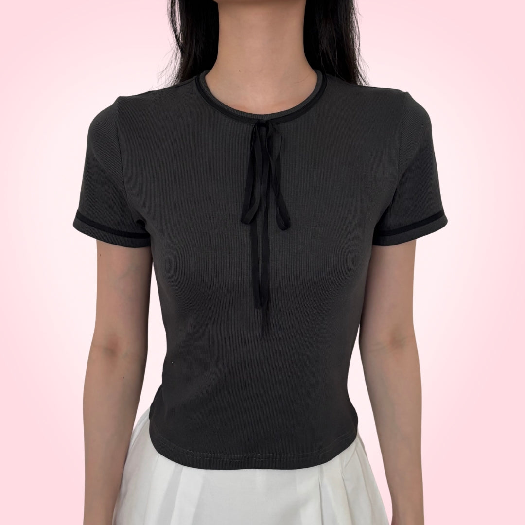 She Wears Sugar -- Shortcake Top | Atasan Wanita | Outfit Korea | Ribbon Top | Coquette Aesthetic