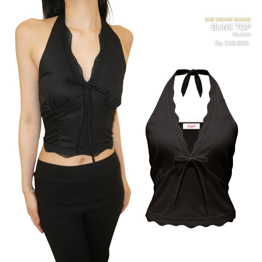 She Wears Sugar – Blink Top | Atasan Wanita Stylish Baju Atasan Wanita Terbaru Y2K Top Korean Style Konser Outfit