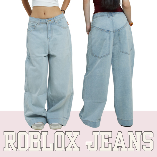 SHEWEARSSUGAR X VARREL RIEVERA — Rievera Baggy Jeans | Low Waist Oversize Denim Loose Woman Stylish | Roblox Denim | Celana Wanita
