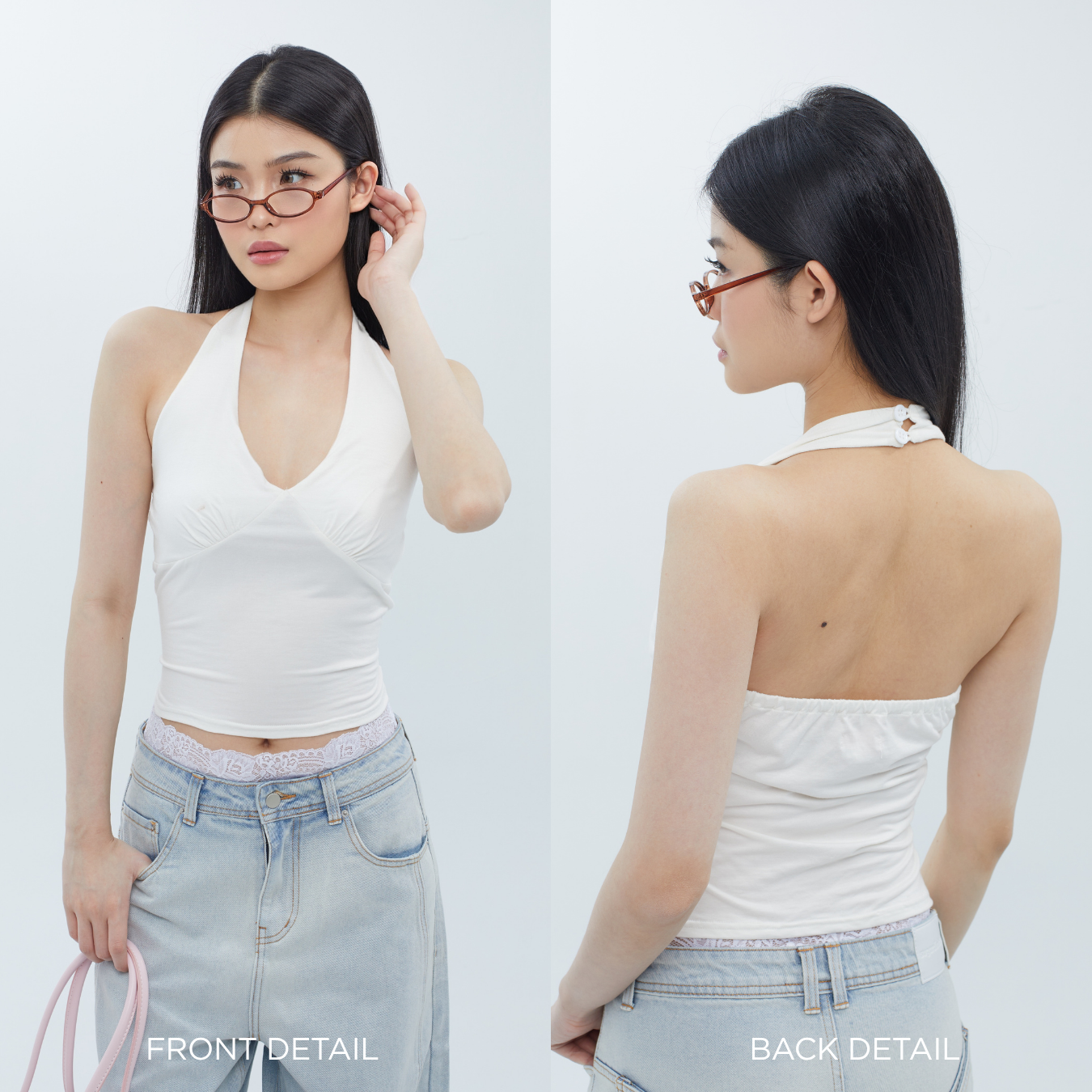 She Wears Sugar – Stacy Top | Tank Top Wanita Halter Neck Top Baju Atasan Wanita Terbaru Atasan Cewe Korean Style Fit Body