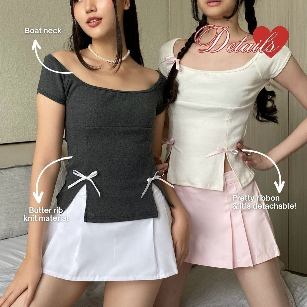 SHEWEARSSUGAR Juliette Top | Top Wanita | Atasan Casual | Baju Pita | Valentine Outfit | Atasan Wanita  | Coquette Outfit | Baju Pita | Top Pita | Baju Pita Pink