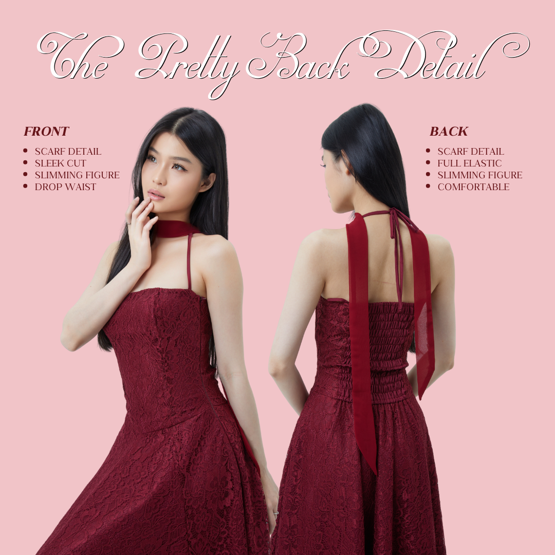 Shewearssugar - Smith Dress | Chirstmas Dress | Halter Neck | Scarf | Natal