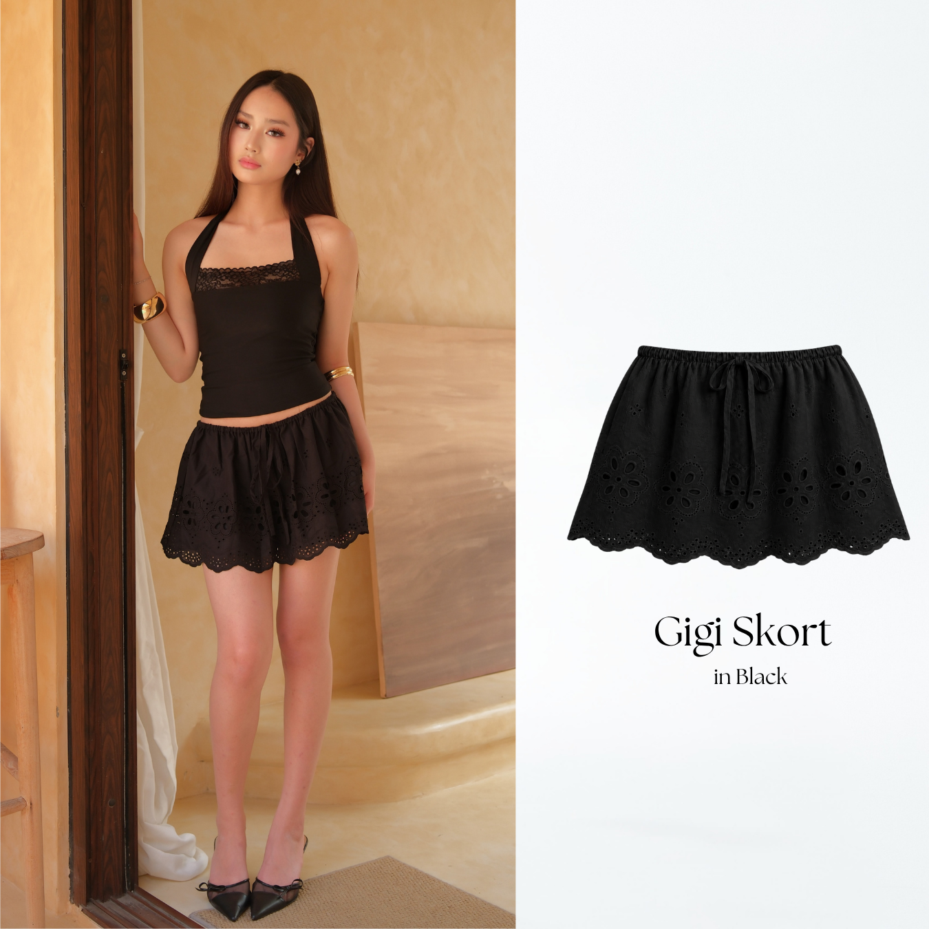 She Wears Sugar – Gigi Micro Skort | Micro Skort Eyelet Mini Skort Summer Bali Outfit Coquette