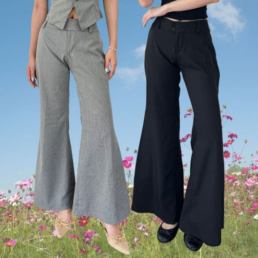 She Wears Sugar -- Emily Pants | Celana Panjang Wanita | Bawahan Wanita | Kulot | Celana Flare | Corpcore