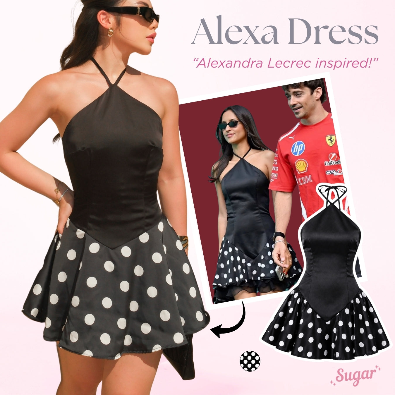 She Wears Sugar – Alexa Mini Dress | Mini Dress Wanita Halter Neck Dress Party Dress Dres Korea Coquette Outfit Fit Body