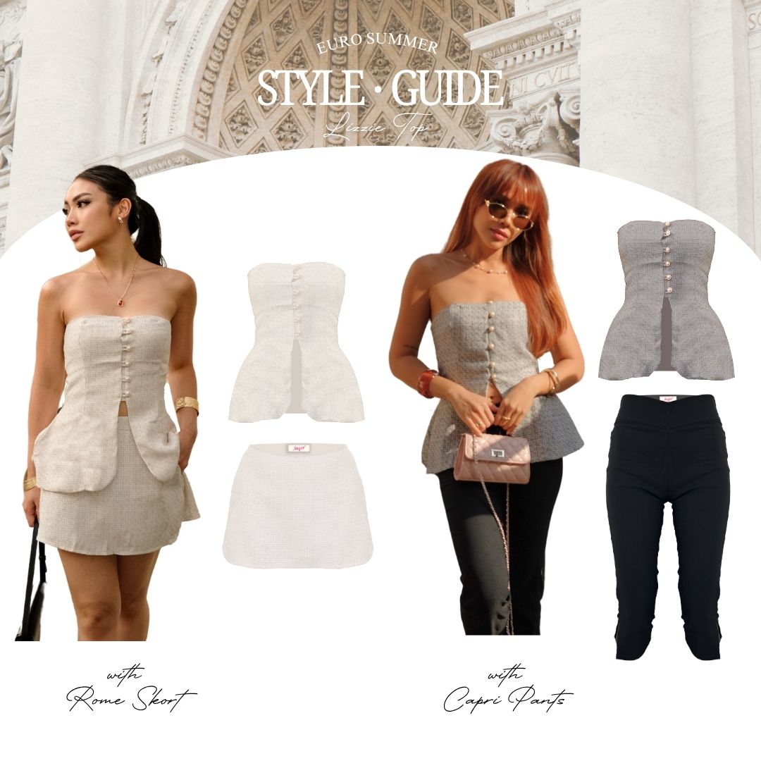 Shewearssugar - Lizzie Tweed Top | Pakaian Wanita | Atasan Wanita | Coquette Top