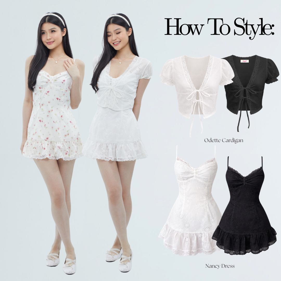 She Wears Sugar x Isabella – Nancy Dress | Dress Wanita Mini Summer Dress Dress Korea Gaun Putih Coquette Lace Fit Body