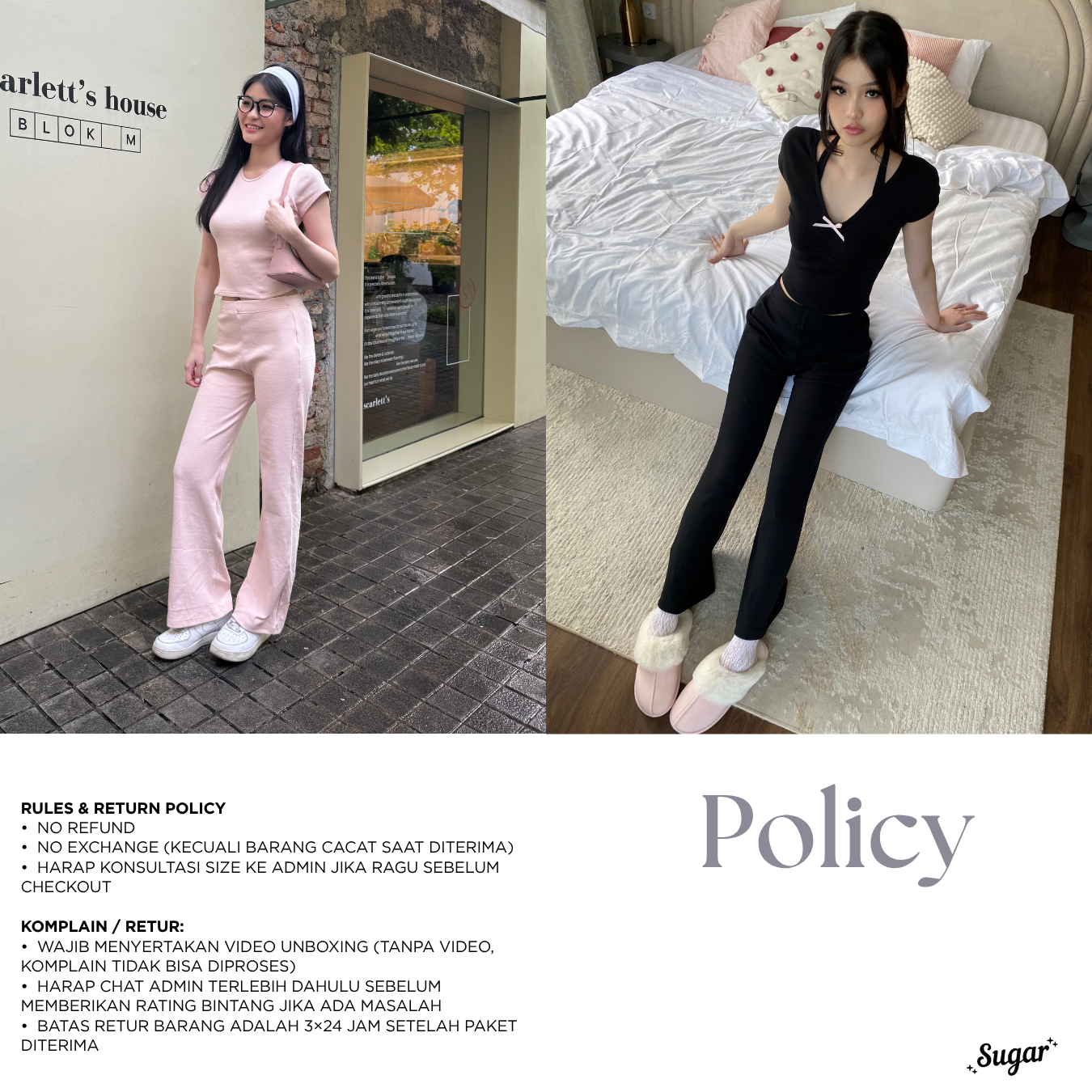 She Wears Sugar – Pillowtalk Pants | Celana Panjang Wanita Celana Training Wanita Sweatpants Wanita Flare Pants Bawahan Wanita Korean Style