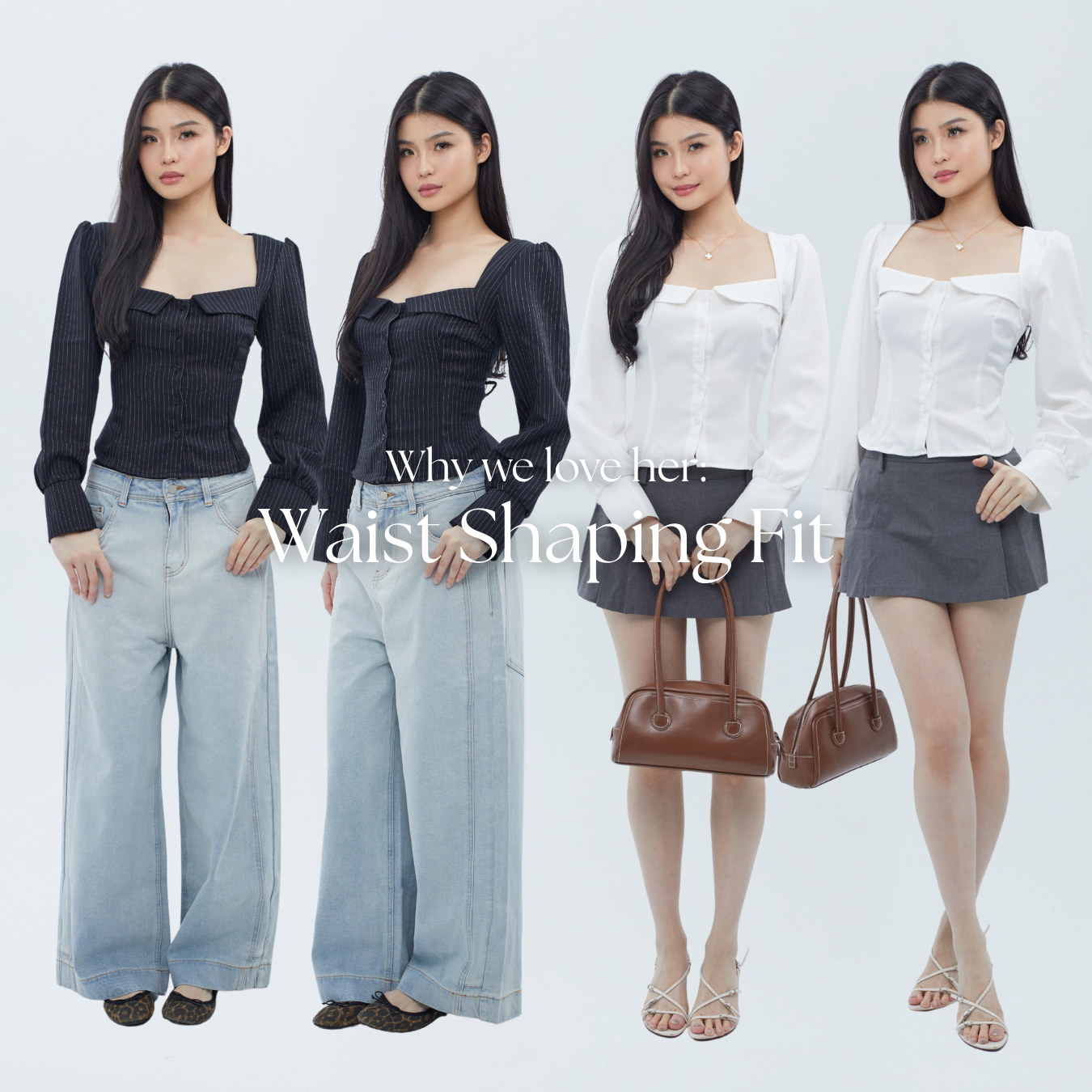 She Wears Sugar – Gavriel Top | Kemeja Wanita Fitted Shirt Atasan Wanita Baju Fit Body Top Korean Style