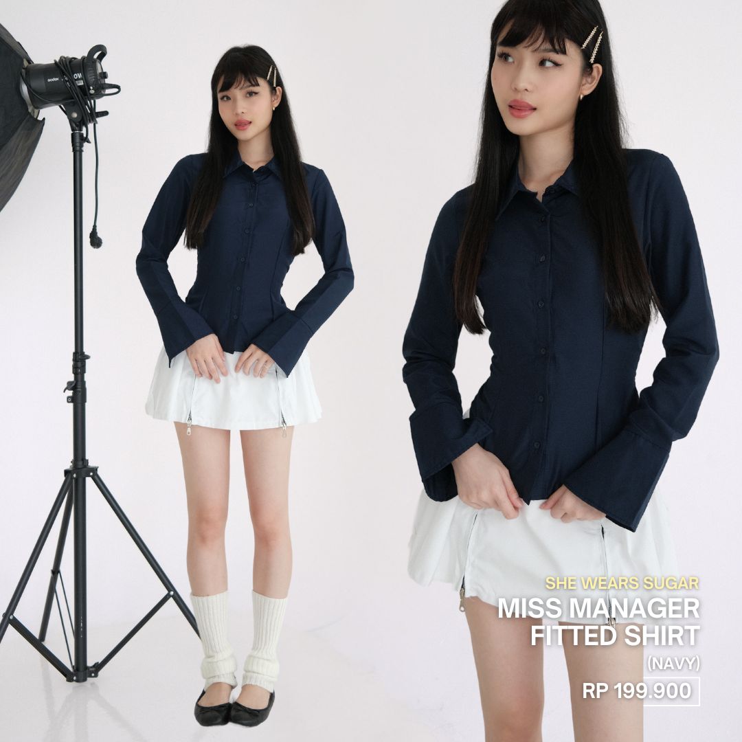 SHEWEARSSUGAR x SHAGUFFTA - Miss Manager Shirt | Shirt Wanita Ngantor | Atasan Wanita Kemeja