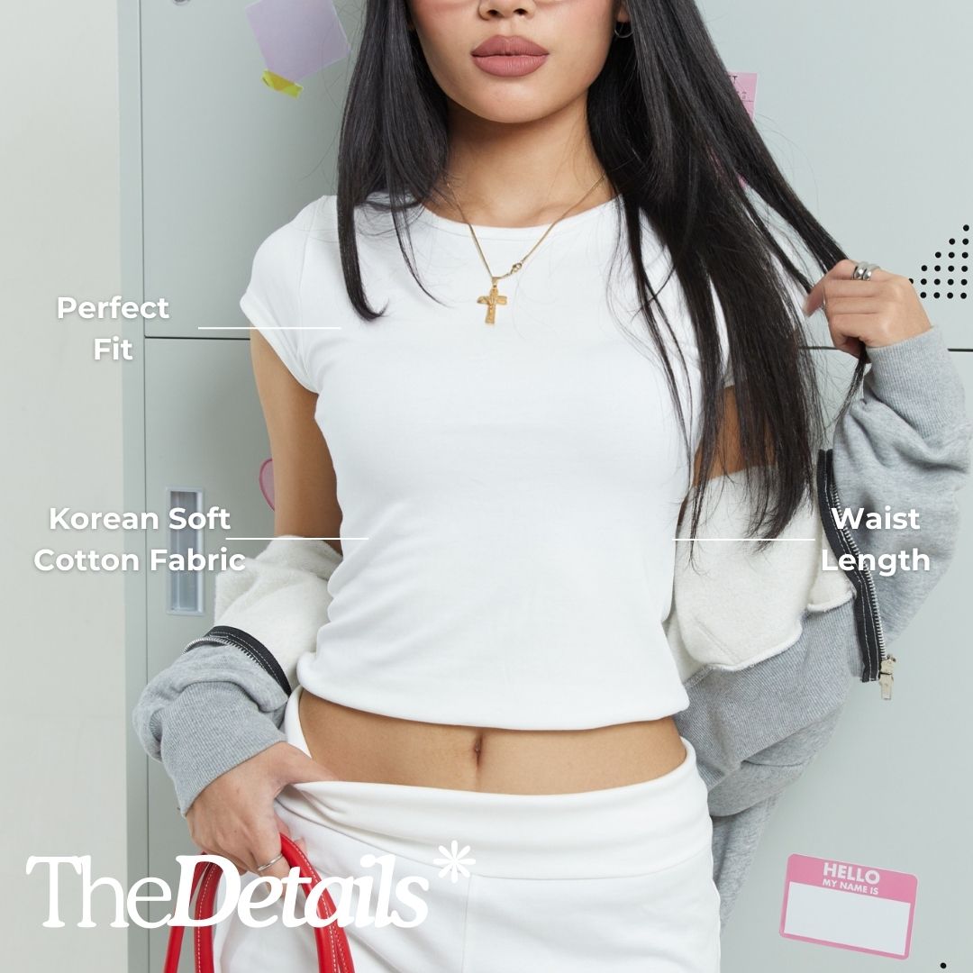 SHEWEARSSUGAR X VARREL RIEVIERA — Eleven Baby Tee | Baju Atasan Crop Top Wanita Cewe | Fitted Tee