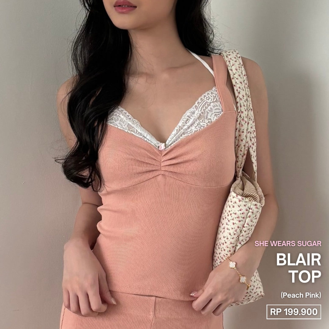 SHEWEARSSUGAR Blair Lace Halter Neck Knitted Tank Top