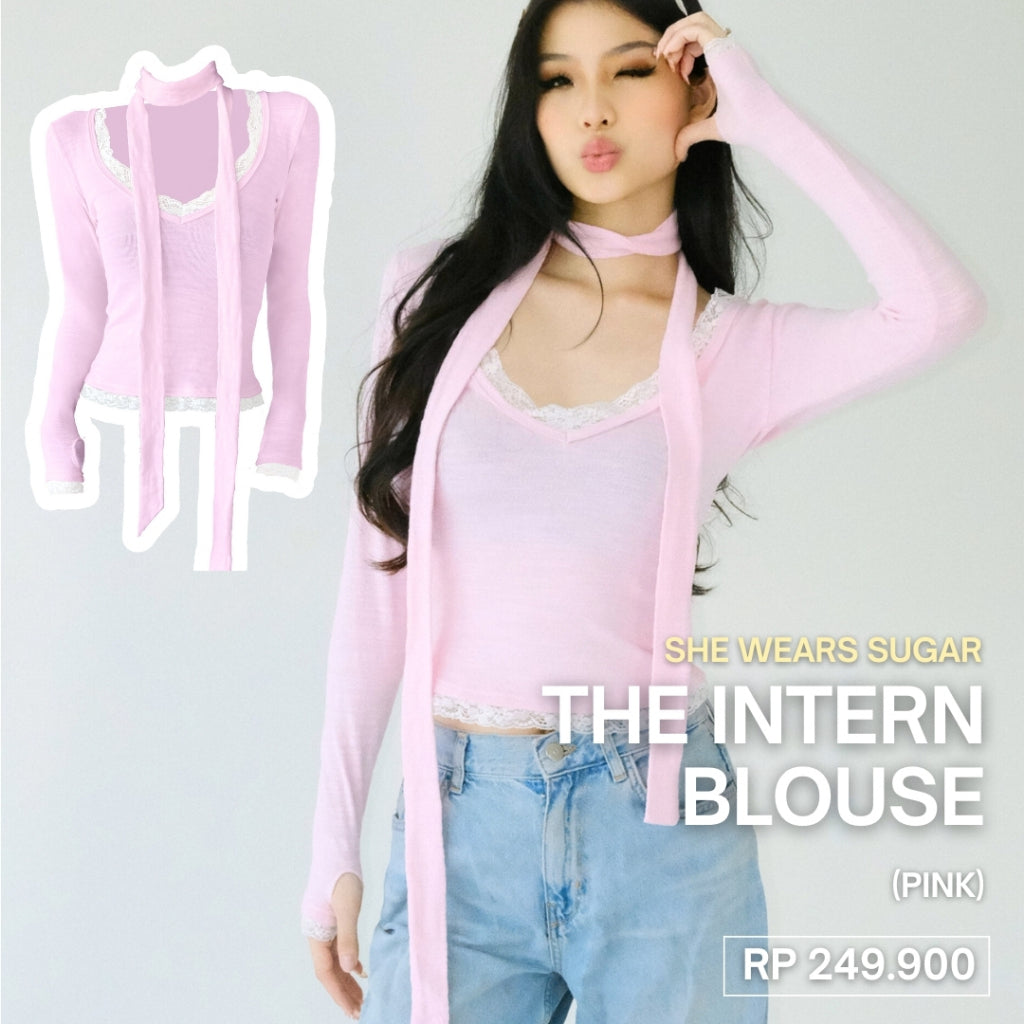 She Wears Sugar -- The Intern Blouse | Blus Korea | Sweater Wanita | Atasan Wanita