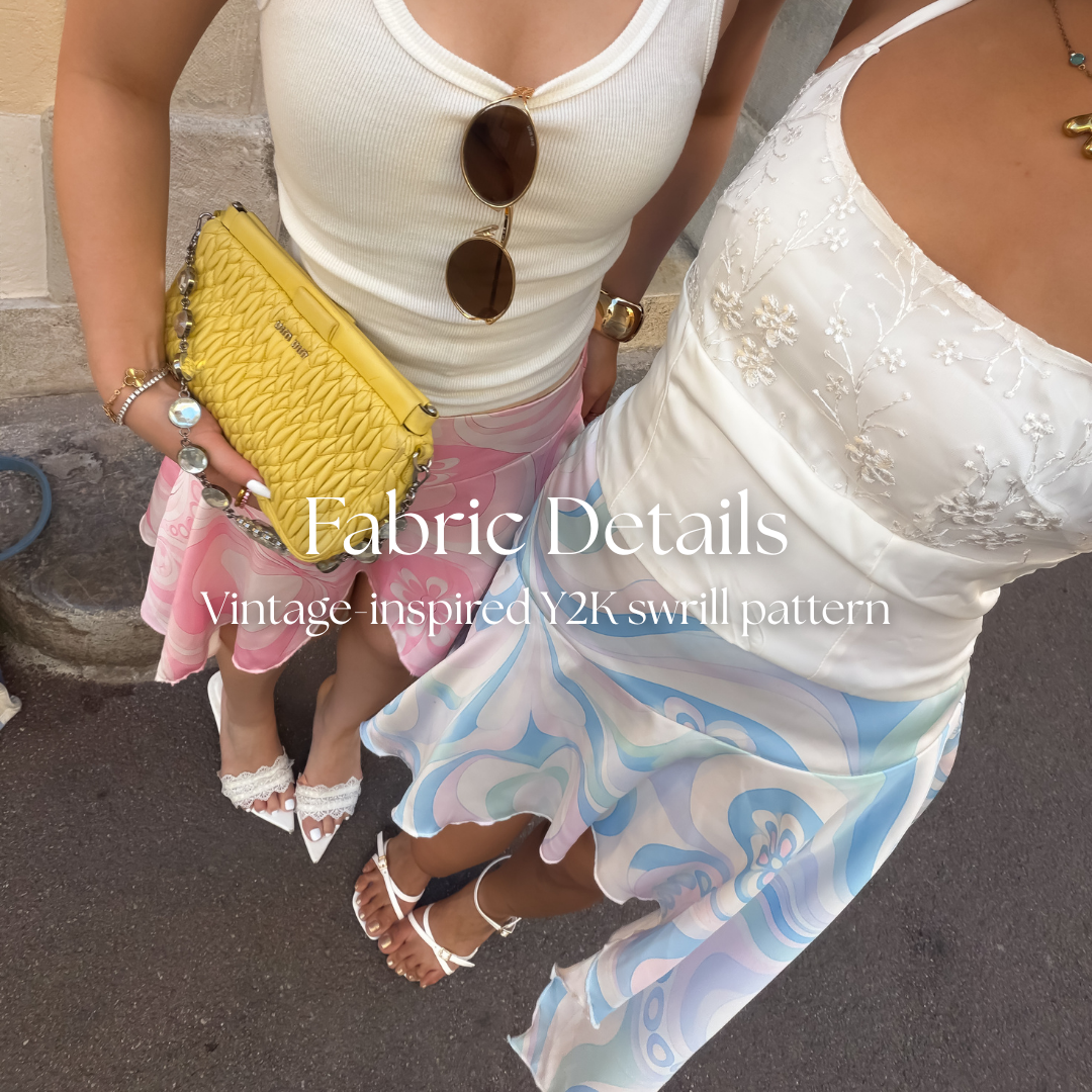 She Wears Sugar – Tropez Baby Skirt | Ruffle Skirt Asymmetrical Satin Korean Style Beachwear Coquette Outfit