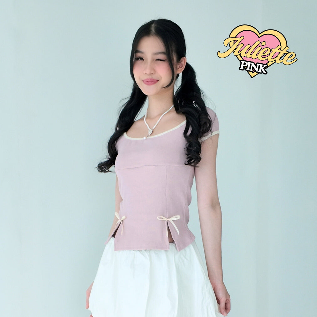 SHEWEARSSUGAR Juliette Top | Top Wanita | Atasan Casual | Baju Pita | Valentine Outfit | Atasan Wanita  | Coquette Outfit | Baju Pita | Top Pita | Baju Pita Pink