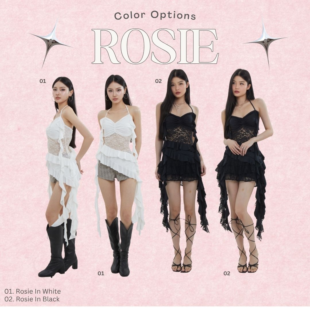 Shewearssugar -- Rosie Lace Top | Atasan Wanita Stylish | Blackpink Konser Outfit