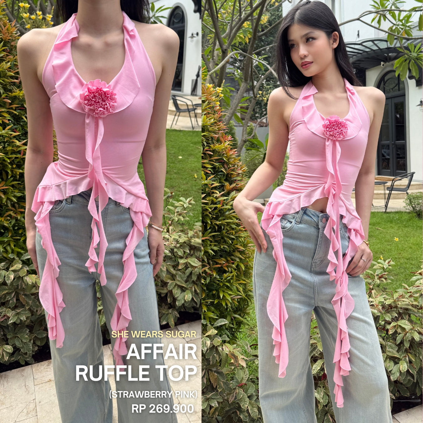 SHEWEARSSUGAR x SHAGUFFTA - Affair Top | Atasan Wanita | Outfit Korea