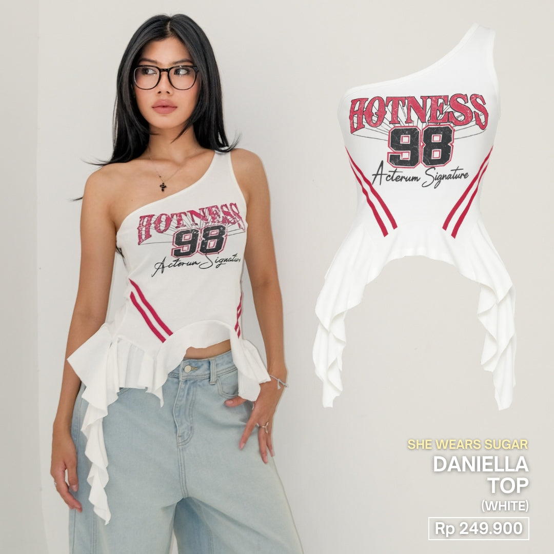 SHEWEARSSUGAR X VARREL RIEVERA — Daniella Top | Atasan Baju Wanita Kekinian Casual