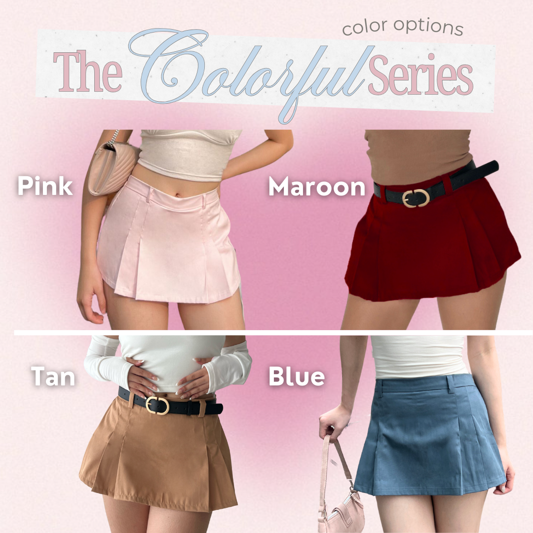 SHEWEARSSUGAR Meow Micro Pleated Skort | Rok Celana Pendek Wanita | Bawahan Wanita | Tennis Mini Skirt | Rok Pendek Golf | Korean Style Skirt | Rok Pendek Korea