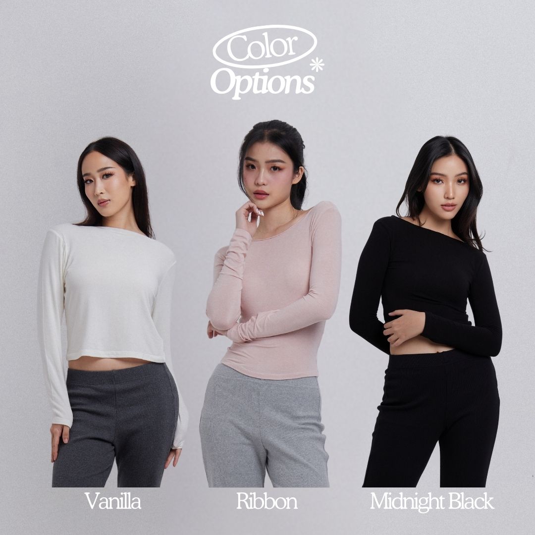 SHEWEARSSUGAR - COZY Huggy Long Sleeve Top | Atasan Wanita | Top Wanita | Pakaian Wanita