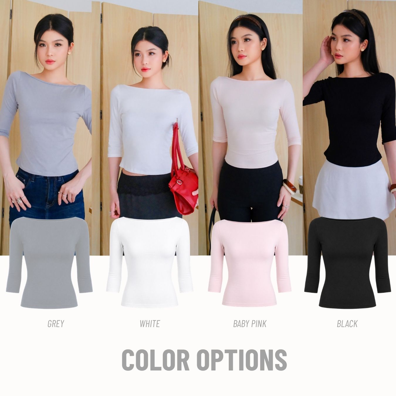 Carolyn Quarter Sleeve Top