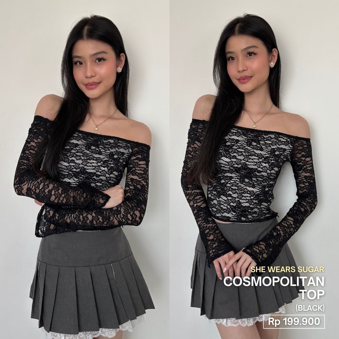 Shewearssugar COSMOPOLITAN TOP | Atasan Wanita | Outfit Korea | Pakaian Wanita