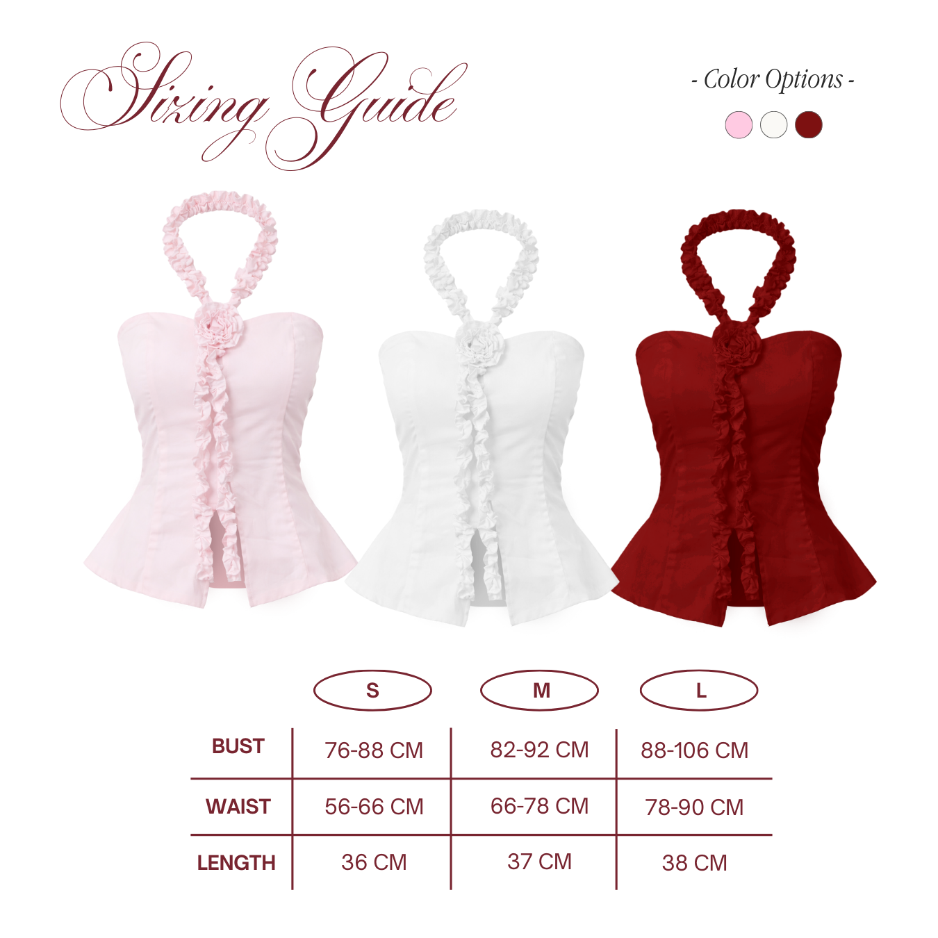 Shewearssugar – Serpenti Top | Wanita Peplum Premium Poplin Cotton Halter Neck Ruffle