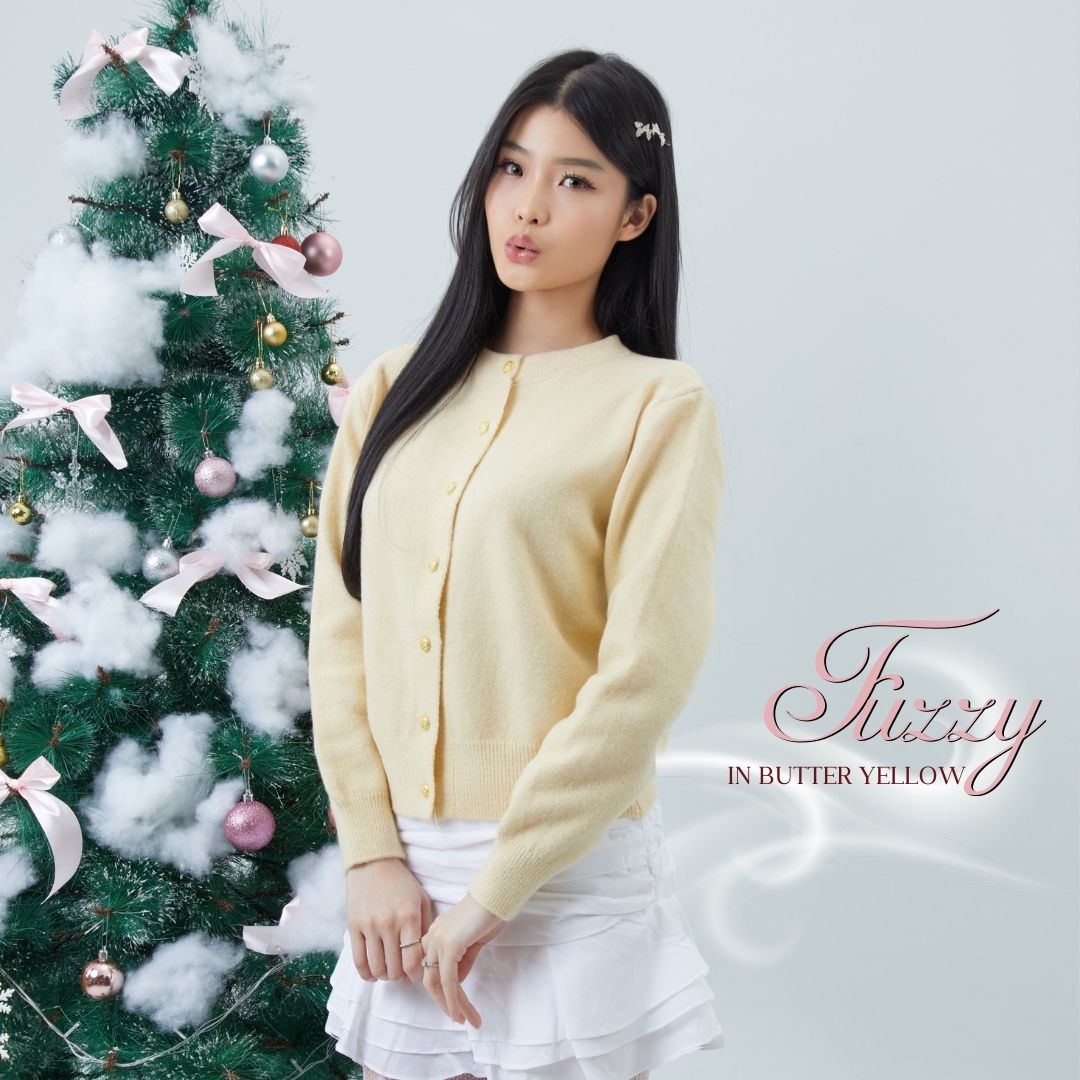 Shewearssugar - Fuzzy Cardigan | Outer Wanita | Bulu | Lucu | Lengan Panjang