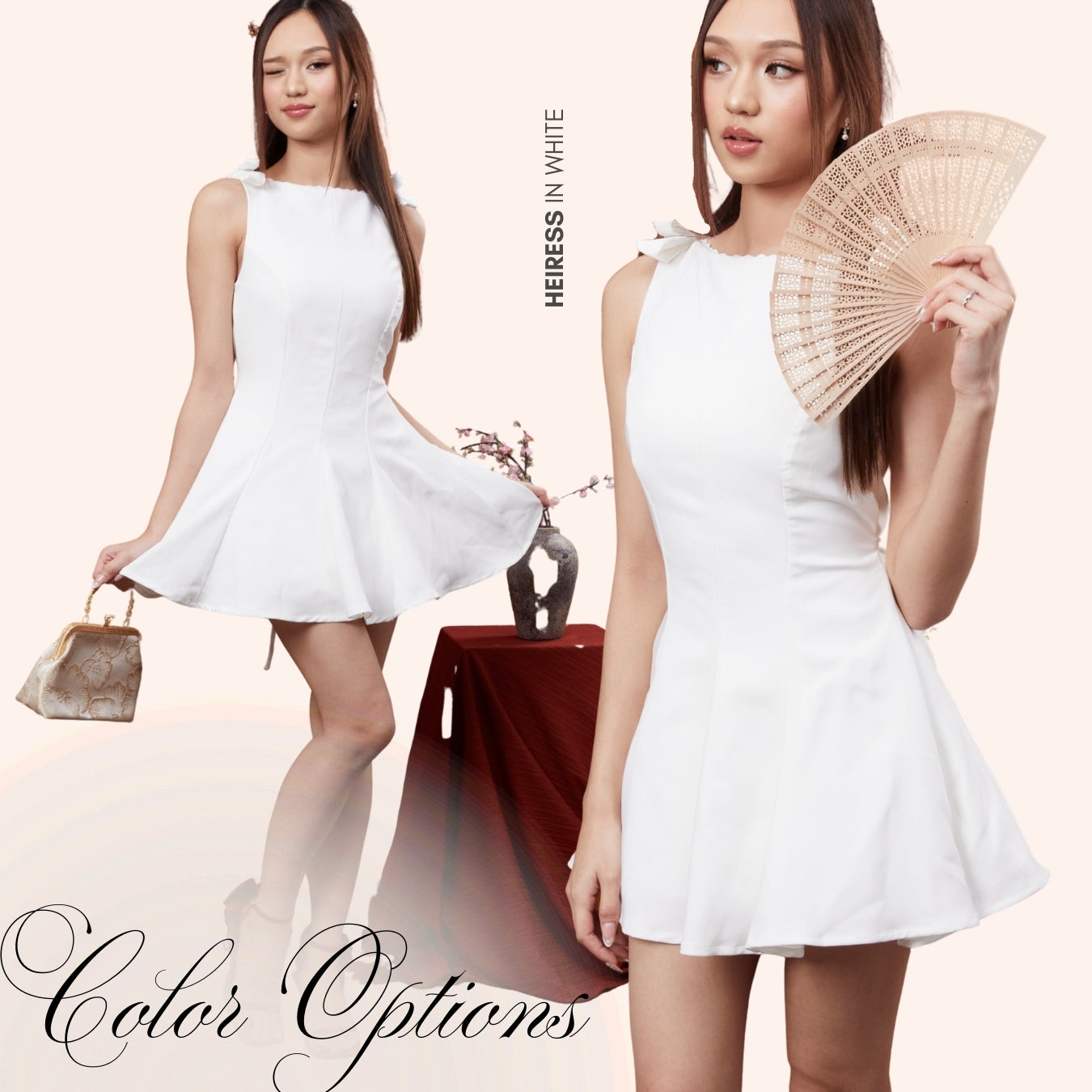 She Wears Sugar – Heiress Dress | Wanita Midi Premium Semi Wool Fit & Flare Ribbon