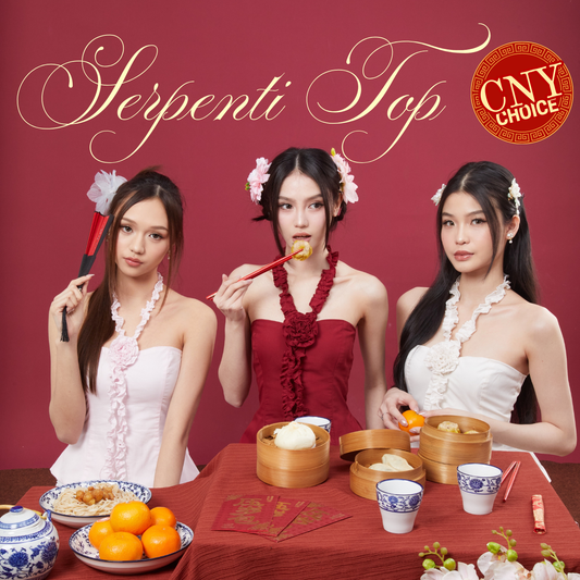 Shewearssugar – Serpenti Top | Wanita Peplum Premium Poplin Cotton Halter Neck Ruffle