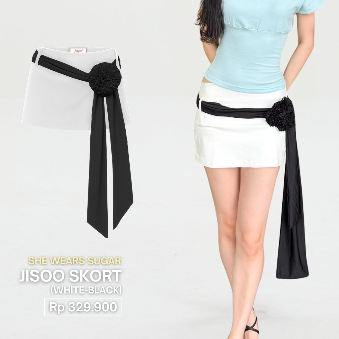 Shewearssugar -- Jisoo Flower Skort | Bawahan Wanita | Blackpink Konser Outfit | Korean Style Outfit | Rok Celana