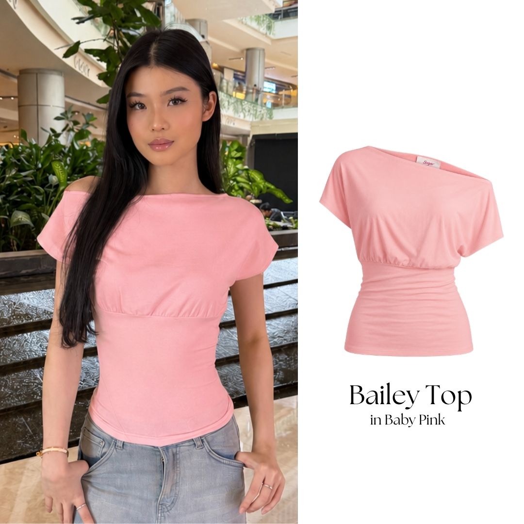 She Wears Sugar x Varrel Rievera – Bailey Fitted Top | Kaos Wanita Fitted Tee T Shirt Wanita Atasan Cewe Korean Style Fit Body