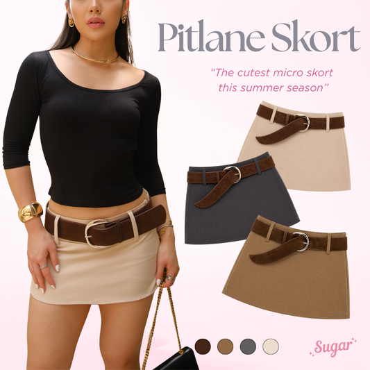 She Wears Sugar – Pitlane Skort | Skort Wanita Rok Celana Wanita Low Rise Y2K Outfit Korean Style Bawahan Wanita