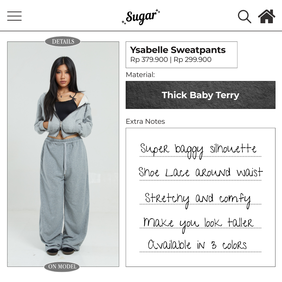 SHEWEARSSUGAR X VARREL RIEVERA — Ysabelle  Oversized Sweatpants | Loose Pants | Celana Panjang Wanita | Jogger Dancer Pants