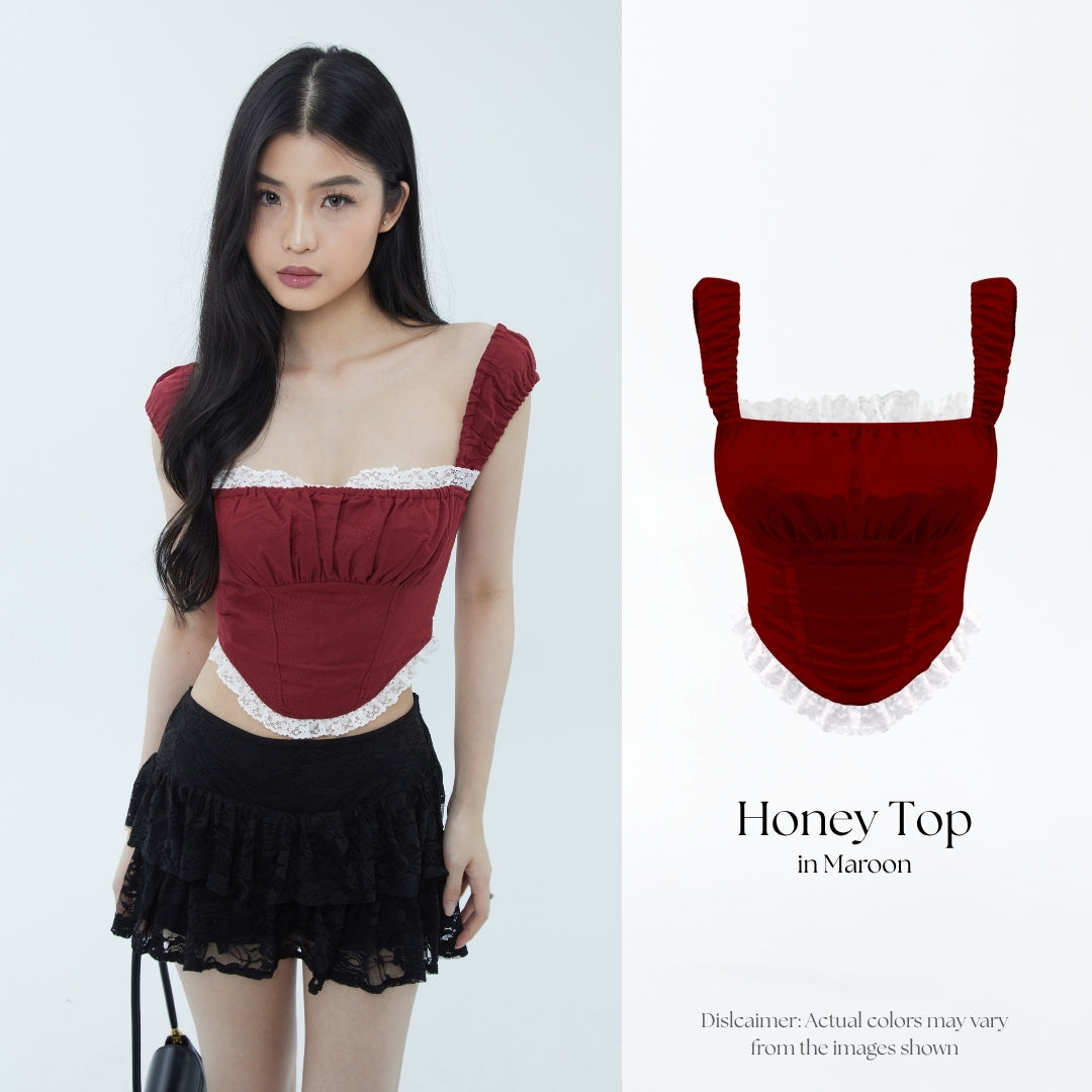 She Wears Sugar – Honey Top | Atasan Wanita Baju Atasan Wanita Terbaru Atasan Cewe Outfit Summer Bali Body Y2K Top